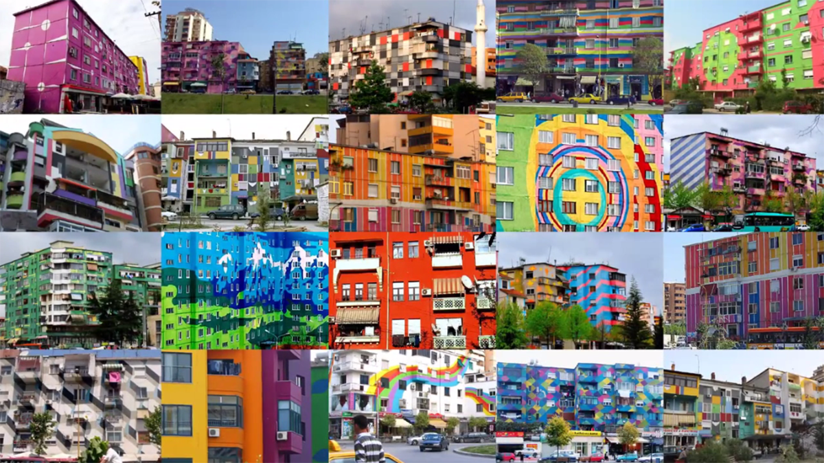 Tirana’s Colorful Facade